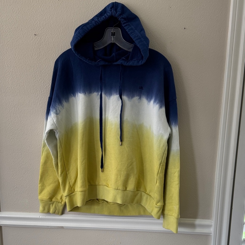 Ralph Lauren Navy and Yellow Ombre Hoodie